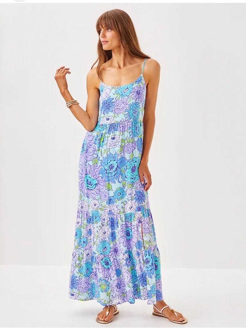 💜 NWT Lilly Pulitzer Teresa Maxi Dress Let it Gogh Size XL